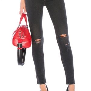 Rag & Bone Skinny distressed black Jean